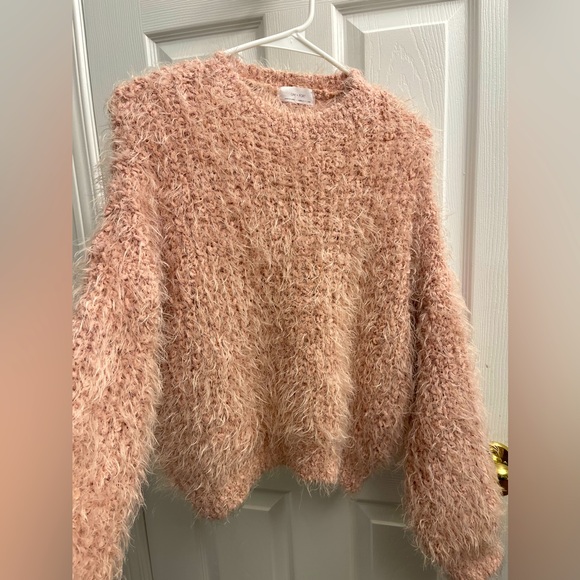 Oak + Fort | Pink Fuzzy Sweater - Picture 5 of 5